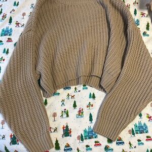SHEIN Warm Beige Knit Sweater
